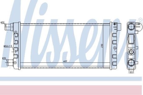 Радиатор, охлаждение двигател NISSENS 61814