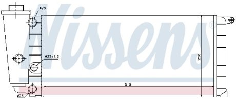 Радиатор, охлаждение двигател NISSENS 61837