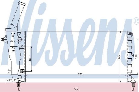 Радіатор, охолодження двигуна NISSENS 61893