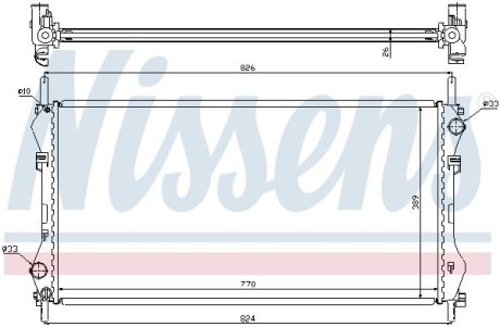 Радиатор, охлаждение двигател NISSENS 62043A