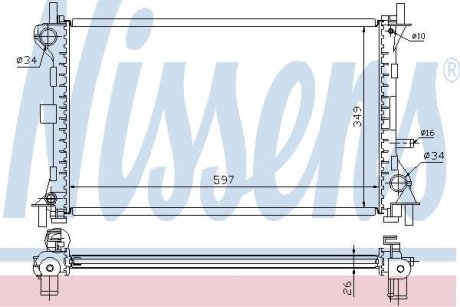 Радиатор системы охлаждения NISSENS 62073A (фото 1)