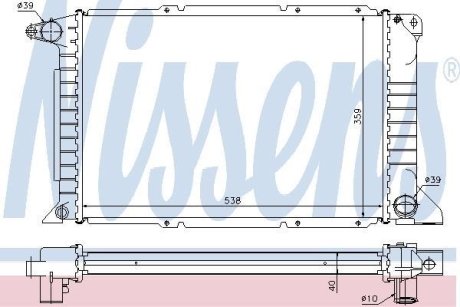 Радиатор, охлаждение двигател NISSENS 62080A