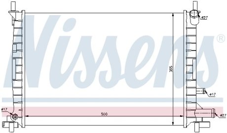 Радіатор, охолодження двигуна NISSENS 62086