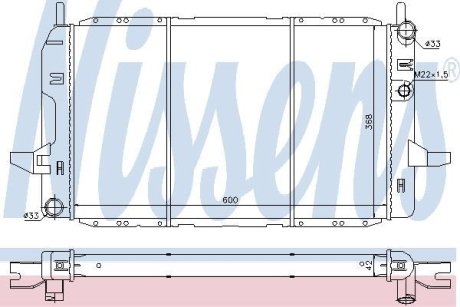Радіатор, охолодження двигуна NISSENS 62218 (фото 1)