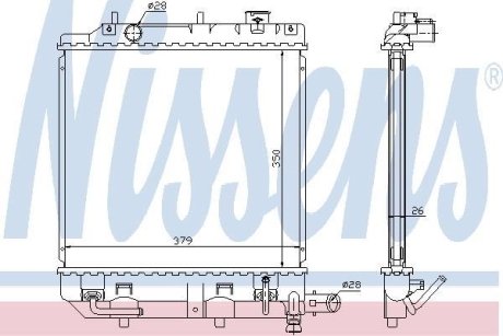 Радіатор, охолодження двигуна NISSENS 62459