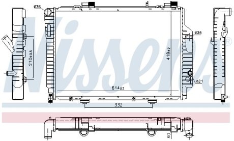 Радиатор, охлаждение двигател NISSENS 62522