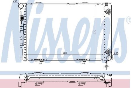 Радіатор, охолодження двигуна NISSENS 62557A