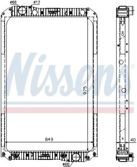 Радиатор, охлаждение двигател NISSENS 62571A