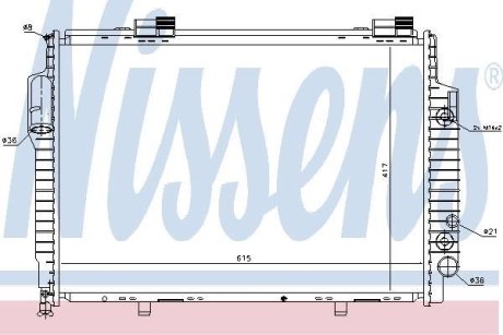 Радиатор, охлаждение двигател NISSENS 62616