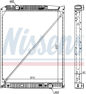 Радиатор, охлаждение двигател NISSENS 62649A