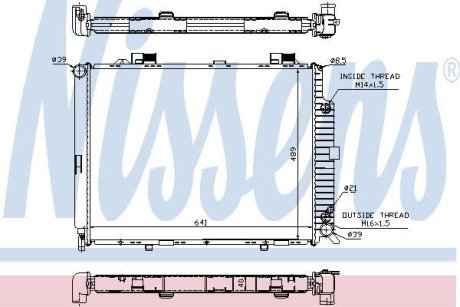 Радиатор системы охлаждения NISSENS 62689A