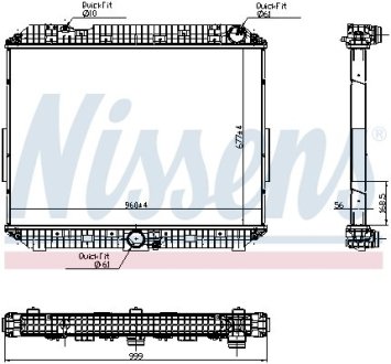 Радиатор, охлаждение двигателя NISSENS 6270030