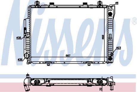 Радіатор, охолодження двигуна NISSENS 62713A