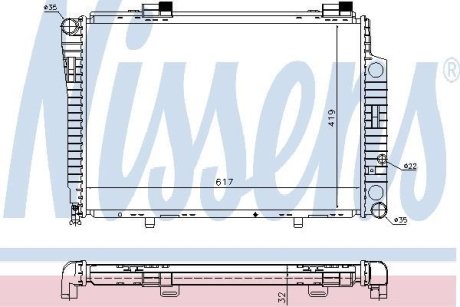 Радіатор, охолодження двигуна NISSENS 62750A