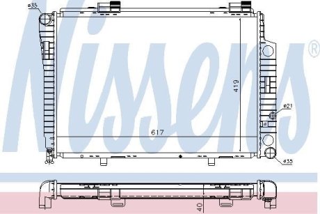 Радіатор, охолодження двигуна NISSENS 62752A