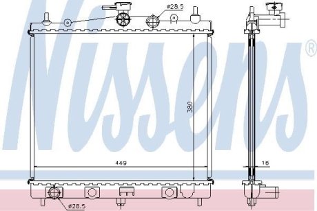 Радиатор системы охлаждения NISSENS 62902A