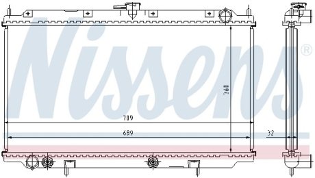 Радіатор, охолодження двигуна NISSENS 62924A