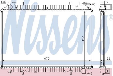 Радіатор, охолодження двигуна NISSENS 62976A