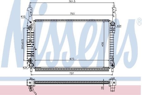 Радіатор, охолодження двигуна NISSENS 63119