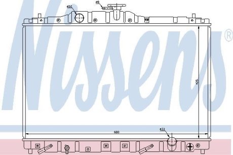 Радіатор, охолодження двигуна NISSENS 63313