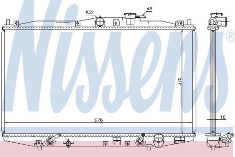 Радиатор, охлаждение двигател NISSENS 63345