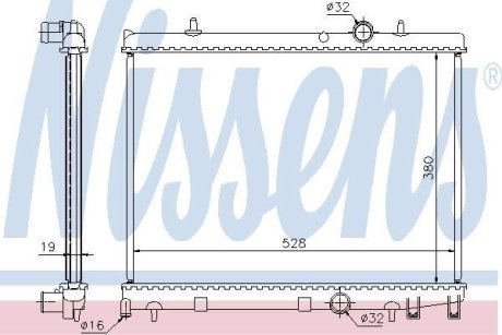 Радиатор, охлаждение двигател NISSENS 63504