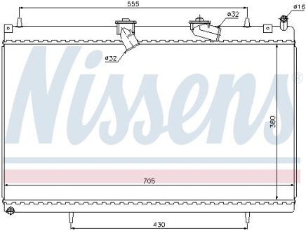 Радиатор системы охлаждения NISSENS 63619