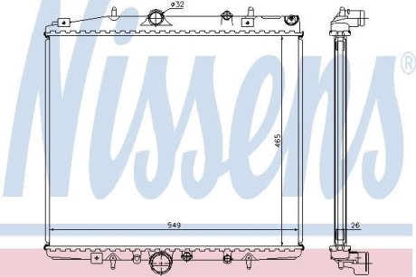 Радиатор системы охлаждения NISSENS 63695A