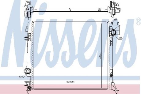 Радіатор системи охолодження NISSENS 637665