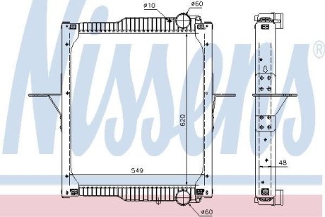 Радиатор, охлаждение двигател NISSENS 63783