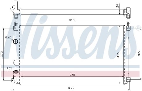 Радиатор системы охлаждения NISSENS 63819