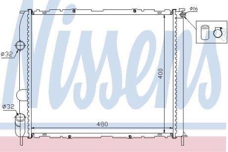 Радиатор, охлаждение двигател NISSENS 63886