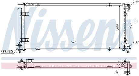 Радіатор охолодження NISSENS 640041