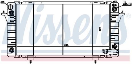 Радиатор, охлаждение двигател NISSENS 64029