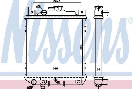 Радиатор, охлаждение двигател NISSENS 64083
