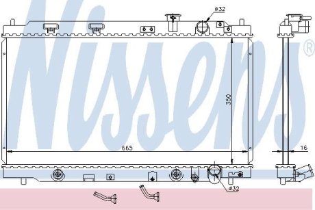 Радіатор, охолодження двигуна NISSENS 640941