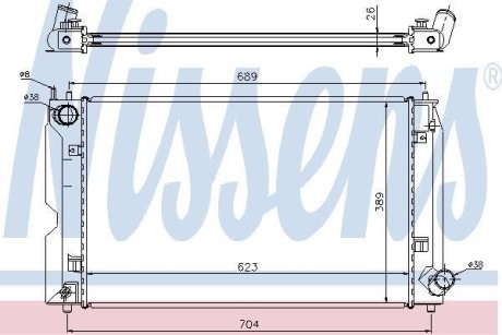 Радіатор системи охолодження NISSENS 64647A