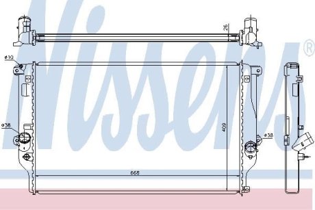 Радиатор, охлаждение двигател NISSENS 64677A