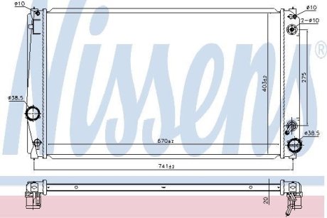 Радіатор системи охолодження NISSENS 646843