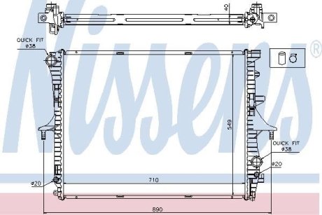 Радіатор, охолодження двигуна NISSENS 65275A