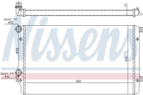 Радіатор системи охолодження NISSENS 65280A