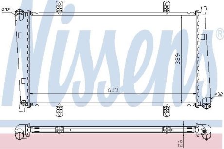 Радиатор, охлаждение двигател NISSENS 65560A