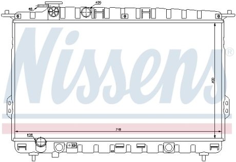 Радіатор, охолодження двигуна NISSENS 66626