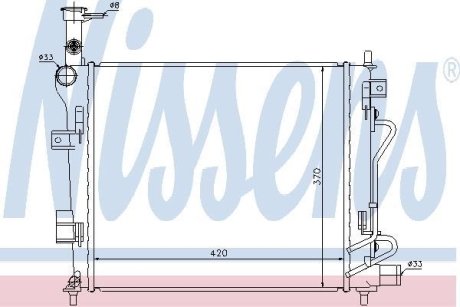 Радіатор, охолодження двигуна NISSENS 66746