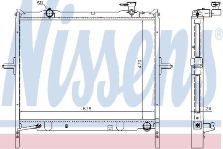 Радиатор, охлаждение двигателя NISSENS 66767