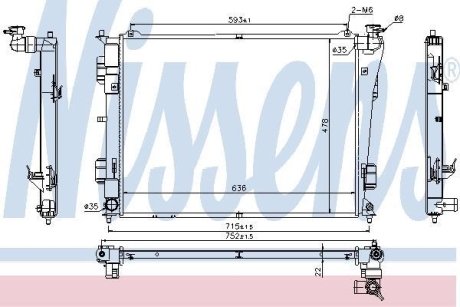 Радиатор системы охлаждения NISSENS 66783