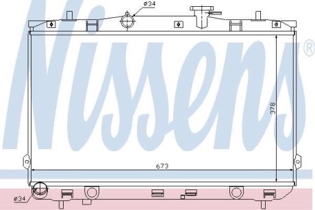 Радиатор, охлаждение двигател NISSENS 67024