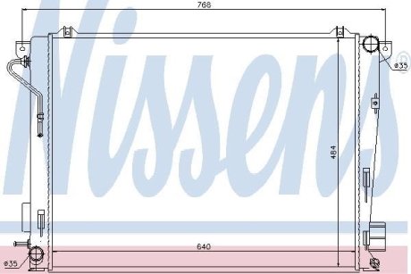 Радіатор, охолодження двигуна NISSENS 67069