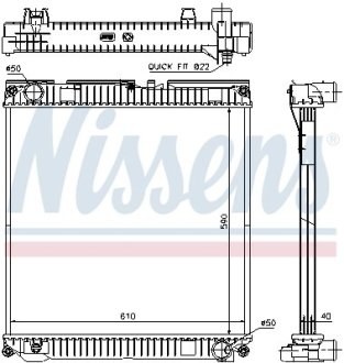 Радиатор, охлаждение двигател NISSENS 67224A