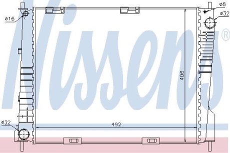 Радиатор, охлаждение двигател NISSENS 67283